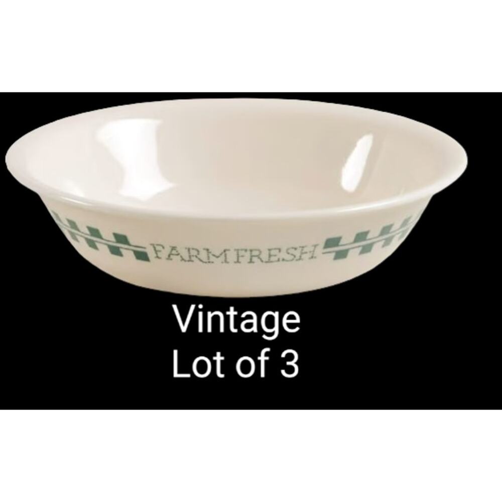 Vintage Corelle Fruit/Dessert (Sauce) Bowl Farm Fresh lot of 3